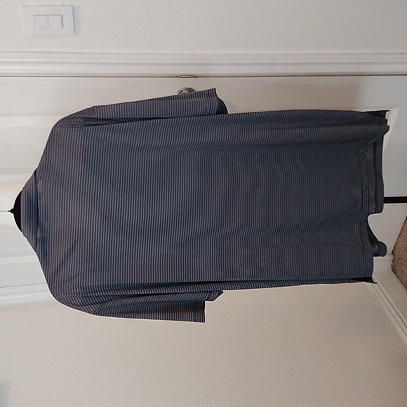 PGA Tour Black White Striped Polo Shirt Short Sleeve 100% Polyester Size XXL - Picture 4 of 7